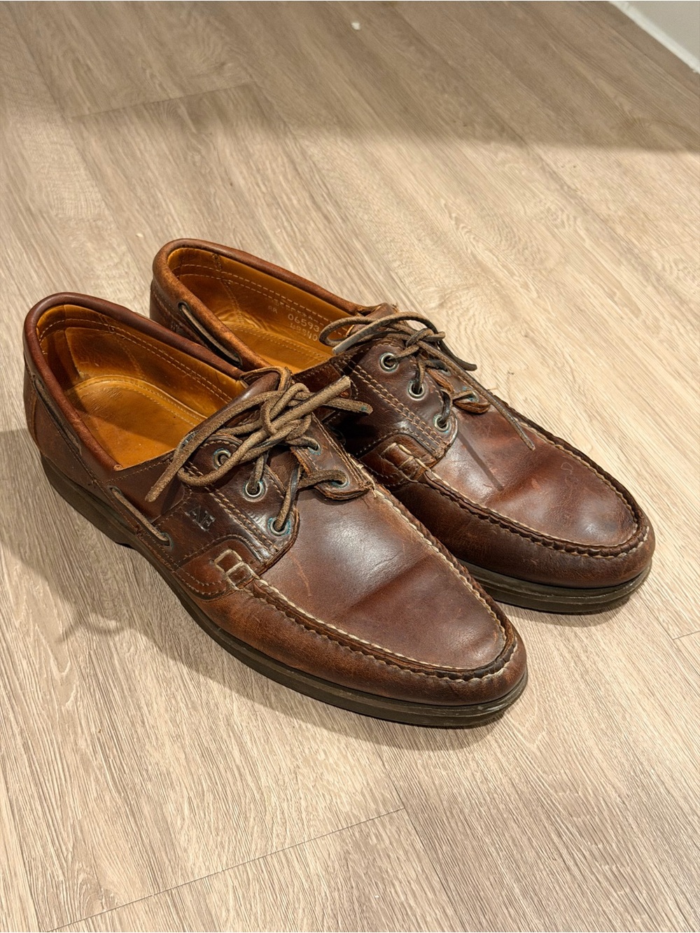 Allen Edmonds Key Largo Shoes Mens Size 11 AA Brown Leather Boat USA Vibram